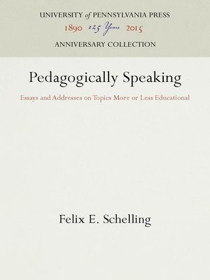 cover image of Pedagogically Speaking
